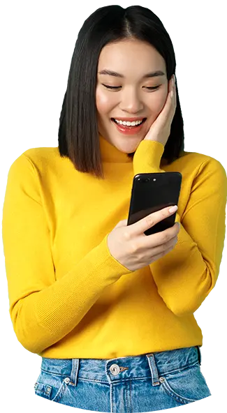 image of happy asian woman reading message on mobi fkggsj9 e1650561666821 digital marketin g agency in wayanad webp